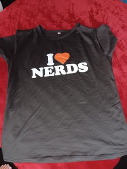 I Love Nerds Black Graphic T-Shirt