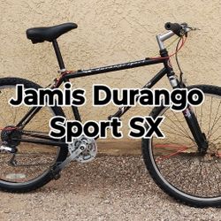 Black/Red/ &Silver Chromoly Steel Frame RockShox Equipped Jamis Mnt.Trail Bike 