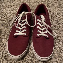 Maroon Vans Shoe Size 6.5 Great Condition 