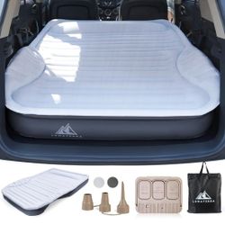 Car Air Mattress for SUV with Built-in Pump, Thickened Oxford Fabric Quick Inflation Bed, Anti-Slip Sleeping Pad for Road Trips/Camping, Fits Most SUV