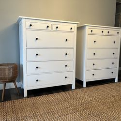 Refinished Ikea Hemnes 6-drawer Dresser/Tall Chest Of Drawers (SET OF 2)