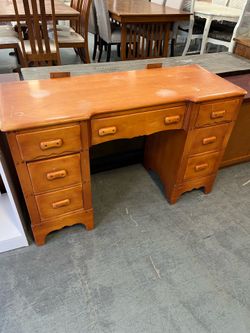 Vintage wood desk vanity (in store)