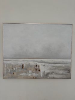 Large Neutral Abstract Canvas Wall Art 50” x 40”