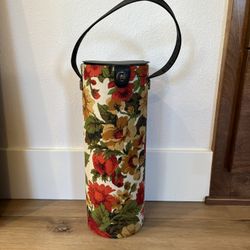 Vintage Floral Wine Bottle Carrier Holder