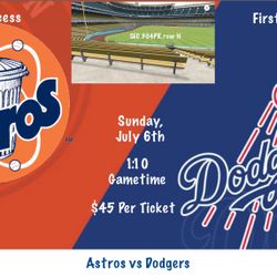 7/6 - Los Angeles Dodgers Vs Houston Astros Tickets @ Dodger Stadium