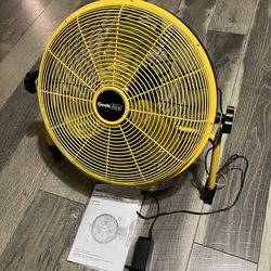 Geek Aire Rechargeable Outdoor High Velocity Camping Floor Fan, 16” Portable Battery Powered Fan with Metal Blade for Garage Camping Gear Accessories