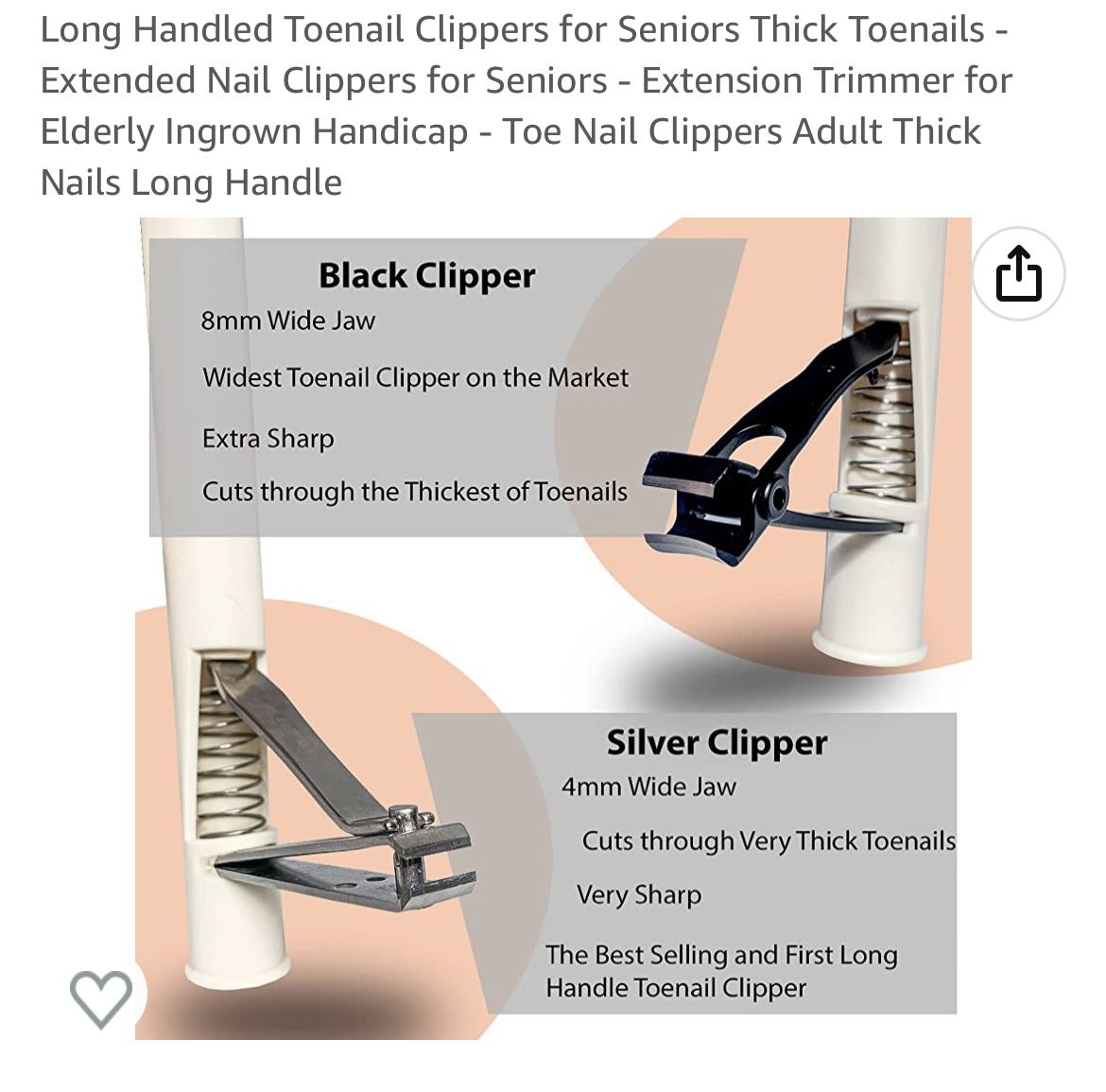 Long Handled Toenail Clippers for Seniors Thick Toenails - Extended Nail  Clippers for Seniors for Sale in Las Vegas, NV - OfferUp