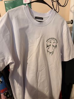 Chrome Hearts White Tee with Dripping Skull Chest Logo
