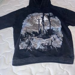 Dark Gray Medium Jesus Hoodie