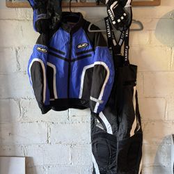 Snowmobile Gear - HJC Jacket And Gloves, Yamaha Bibs And Gloves 