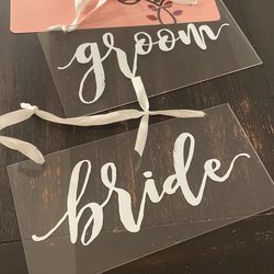 Bride And Groom Signs