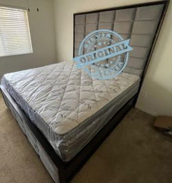 KING SIZE MATTRESS PILLOW TOP COMFORT 12 INCHES MATTRESS FREE BOX SPRING
