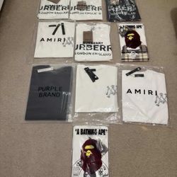 Bape , Amiri ,Burberry,purple Brand 