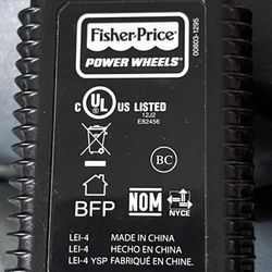 Fisher-Price Power Wheels 6V battery charger, model 00(contact info removed)