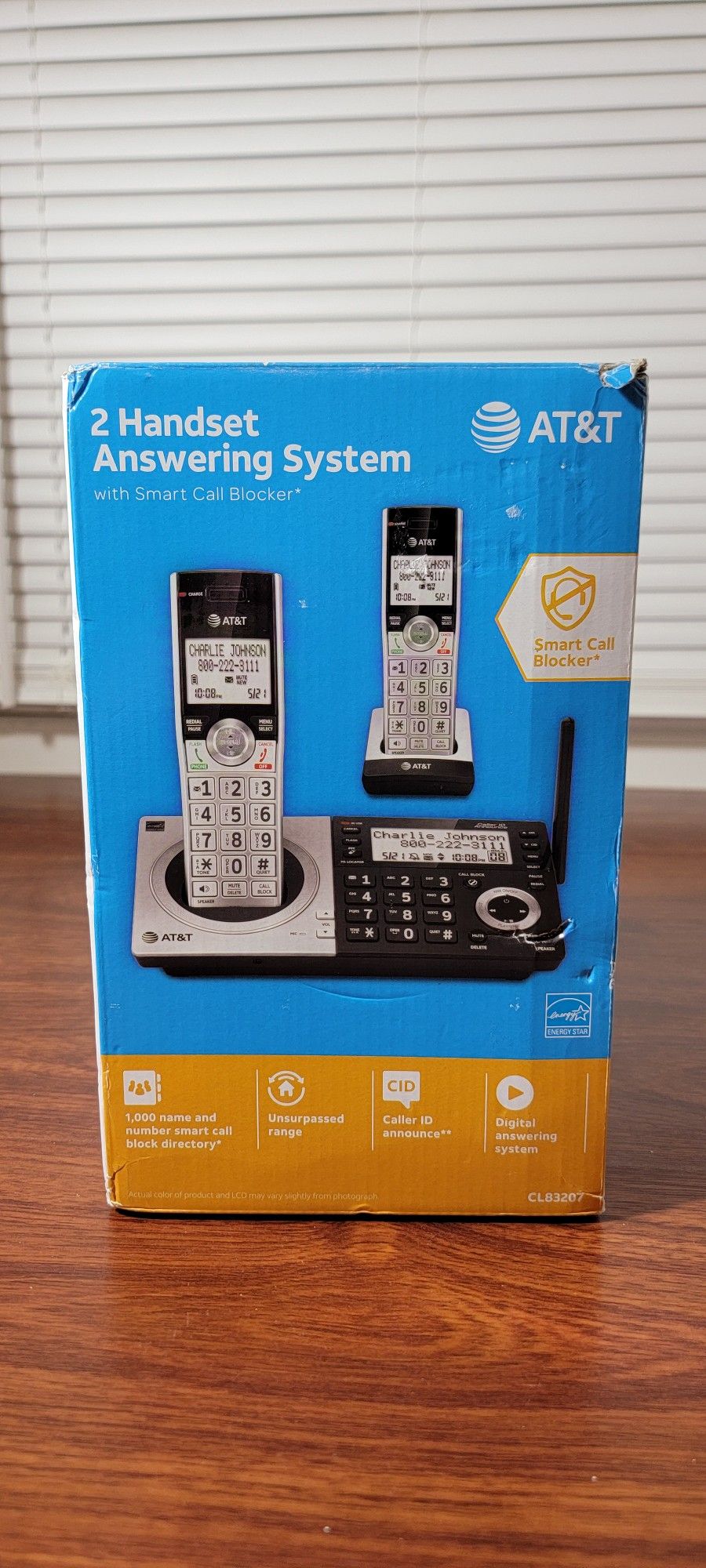 AT&T 2 handset answering system with smart call blocker