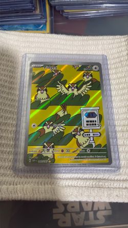 Pokemon TCG Pidgey 207/197 SV02 Obsidian Flames Illustration Rare Holo EN 2023