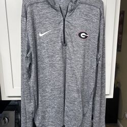 Georgia Bulldogs Nike Dri Fit Quarter Zip Running Shirt Size XL