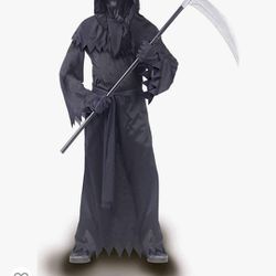 Kids Reaper Costume With Light Up Eyes 8-10