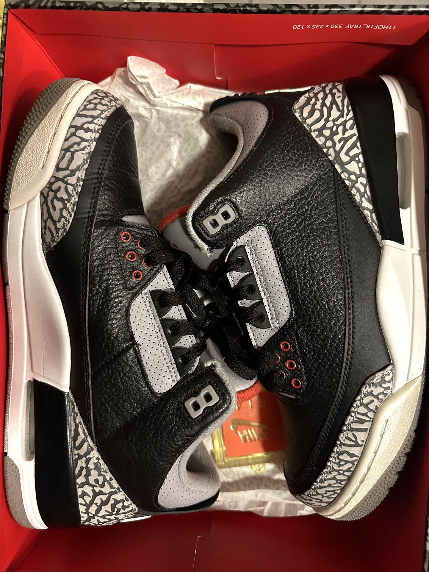 Nike Air Retro Jordan 3 Black Cement Men Sz9