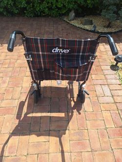 Drive Plaid Transport Chair