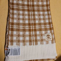 New scarf, Timberland Buffalo Plaid, Cream & Brown Tan