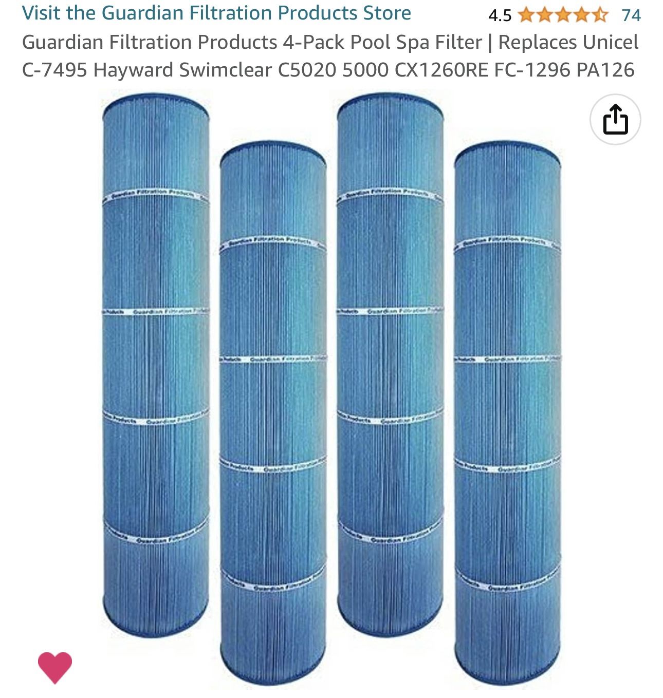 Guardian Filtration Products Pool Spa Filters