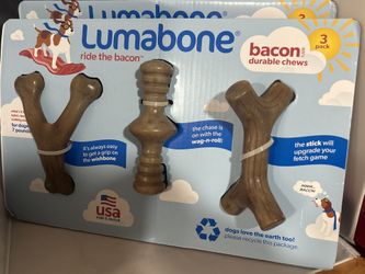 2 Lumabone Bacon Chewable Bone (3pack)