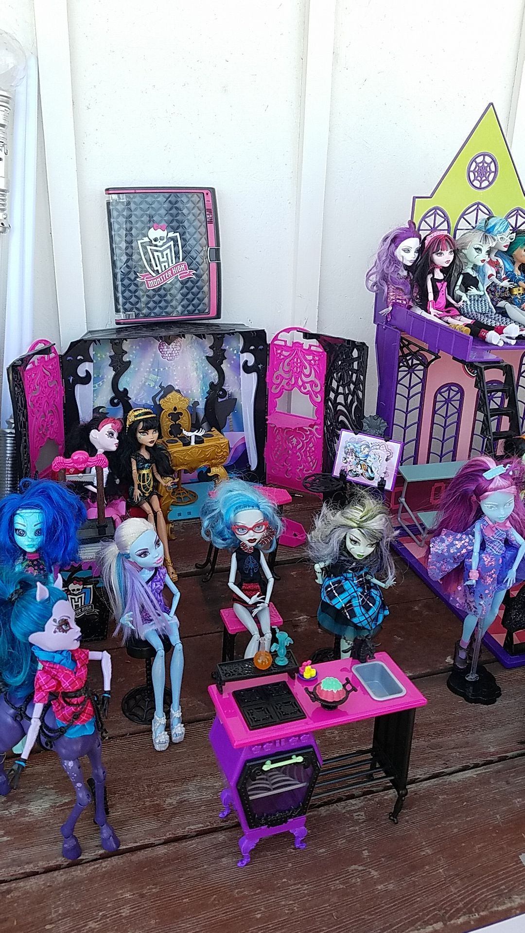 Monster high set, plus 19 dolls