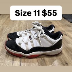 Jordan Retro 11s Bred Low Reverse Size 11 Men 