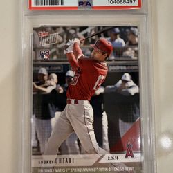 2018 Topps Now - Shohei Ohtani #ST-7 PSA 10 Gem Spring Training Rookie RC MVP 