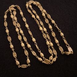 30” Gold Plated Necklace 