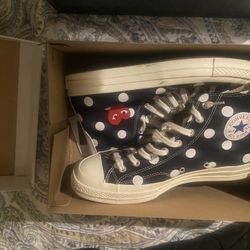 Comme De Garçon Converse Highs Polka Dot