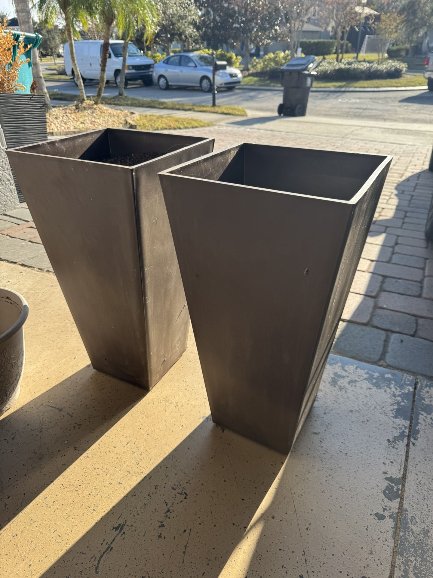 Outdoor Tall Planters - 2 available