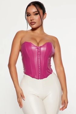 Leather crop top