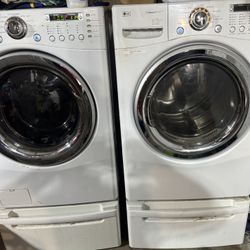 LG Washer Dryer Set w/ Pedestals – Works Great – Must Go Before Wednesday – $225
