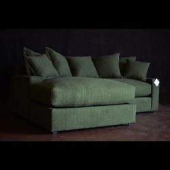 Green Sofa And Chaise Lounge 