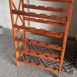 wooden wine rack