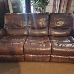 Leather Couch, Loveseat, Recliner 