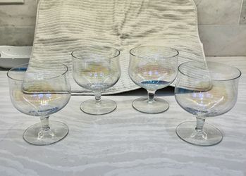 Iridescent Clear coupe glass