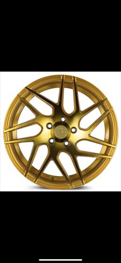 18” new gold rims tires set 5x100 5x120 5x114.3