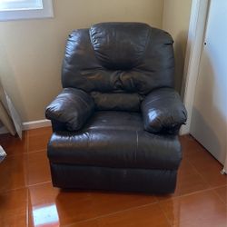 Sofá Reclinable De Piel