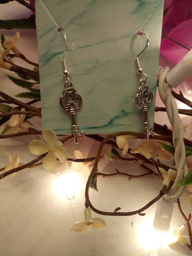 Tree And Key Earrings