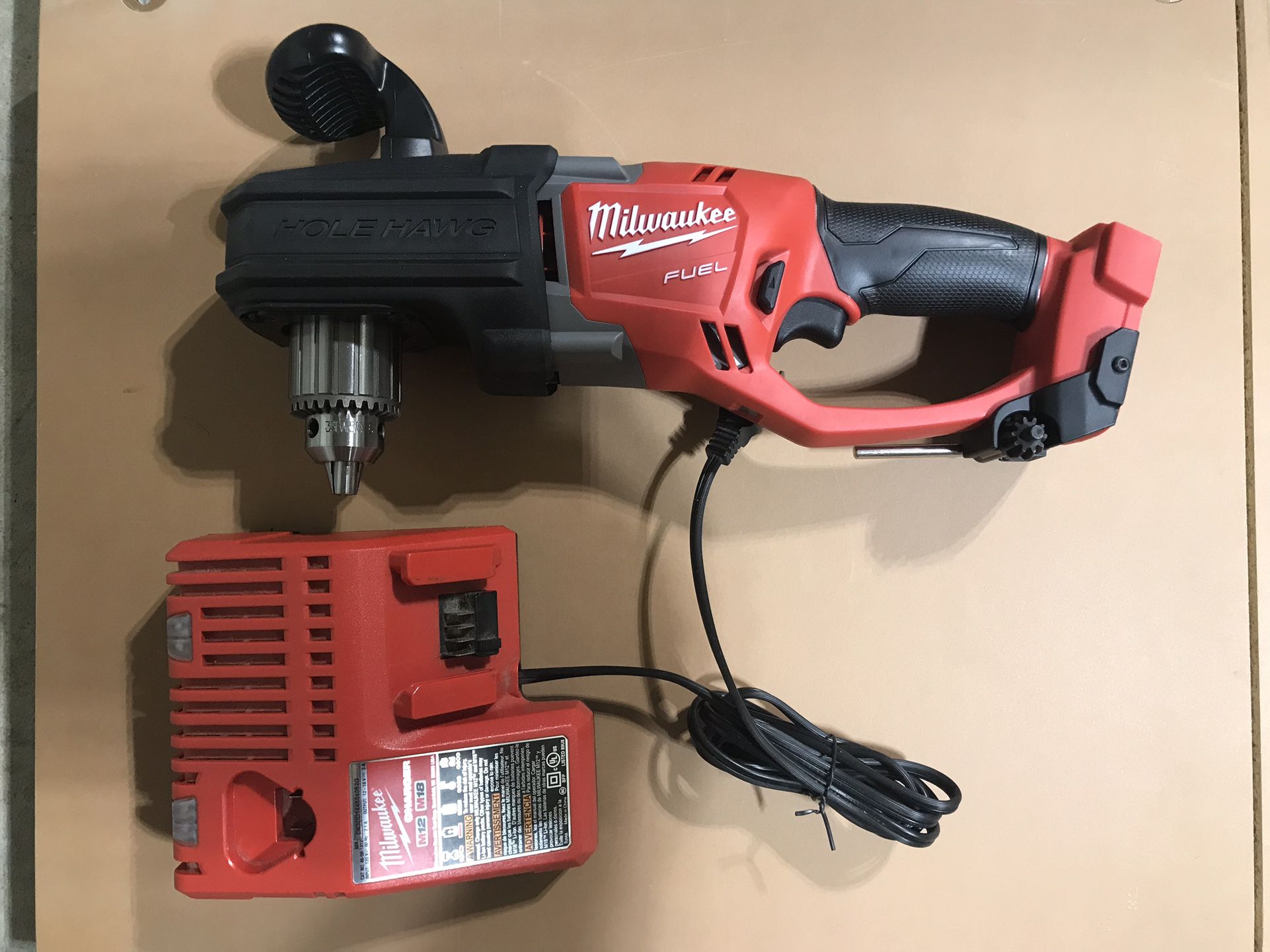 Milwaukee M18 Hole Hawg 1/2” Angle Drill W/Charger
