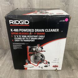 Ridgid K-400 Powered Drain Cleaner 3/8” x 75ft