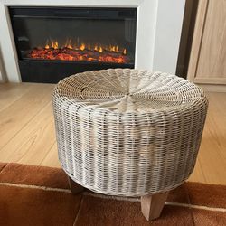 Small Wicker Foot Stool
