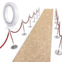 Tatuo Gold Carpet Runner Runway Rug (4.5 Feet x 30 Feet)