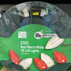 Red & Warm White C9 SUPER BRIGHT LED lights!  NEW!!