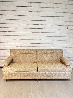 Vintage MCM Brown Sofa Couch 