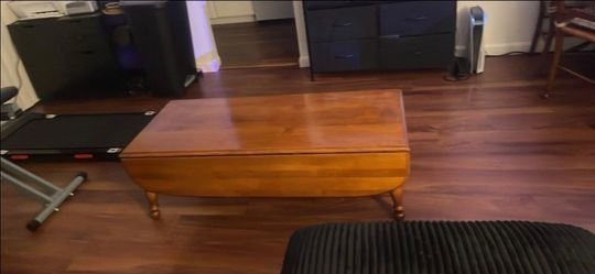Wooden Drop-Leaf Coffee Table