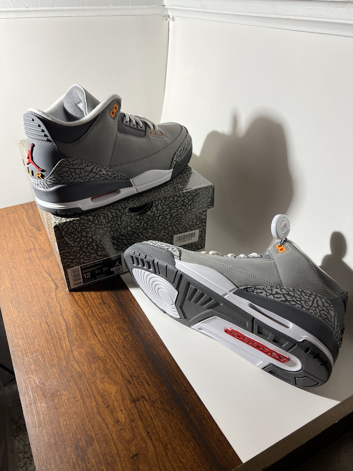 Size 12 Air Jordan 3 Retro “Cool Grey” 2021 DEADSTOCK